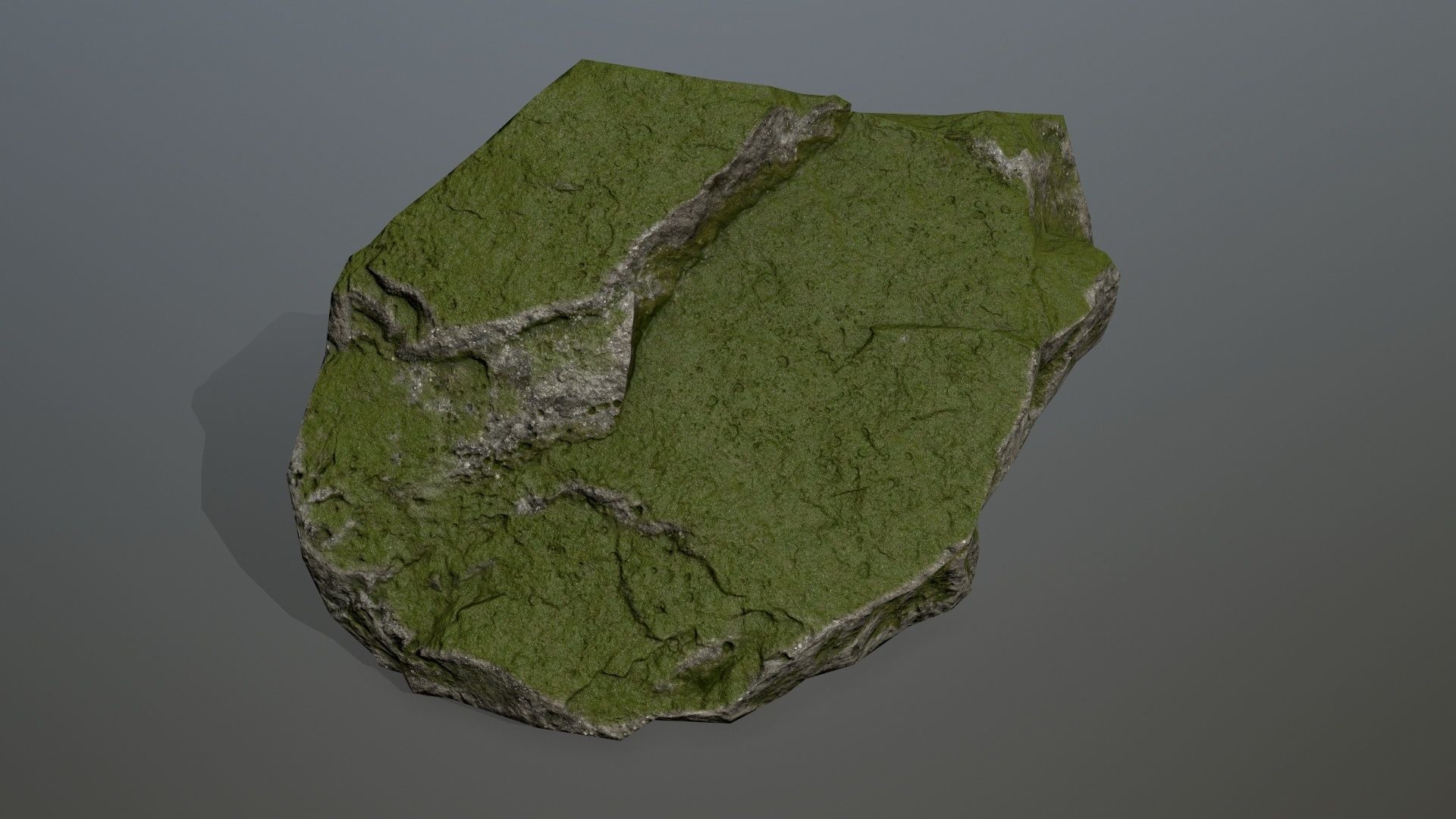 mossy rocks Low-poly 3D model_16