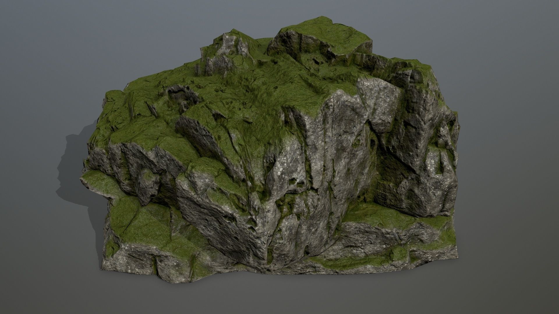 mossy rocks Low-poly 3D model_20