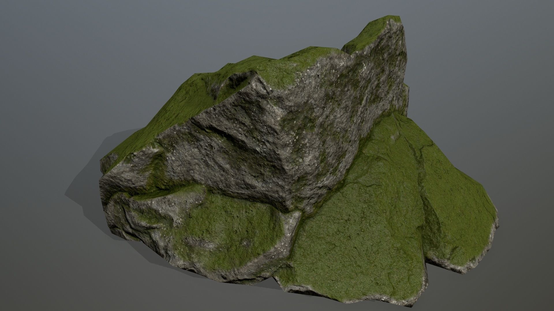 mossy rocks Low-poly 3D model_3