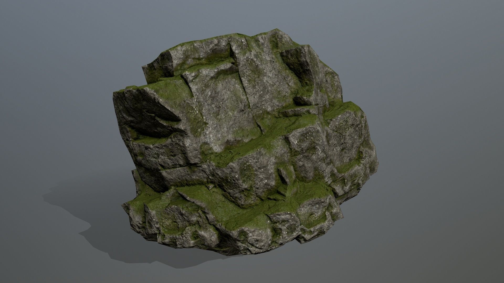 mossy rocks Low-poly 3D model_6