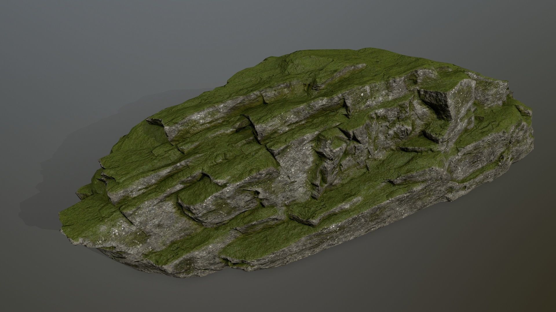 mossy rocks Low-poly 3D model_15