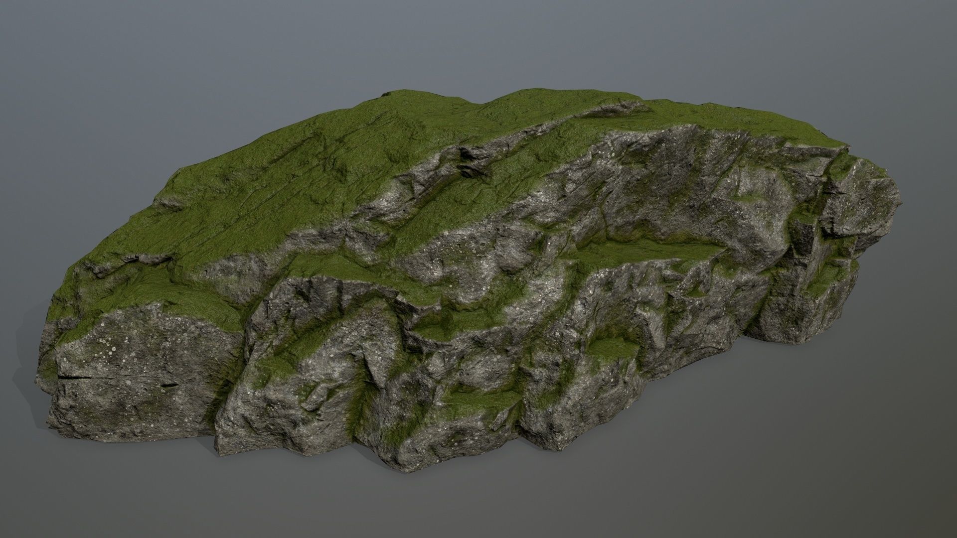 mossy rocks Low-poly 3D model_13