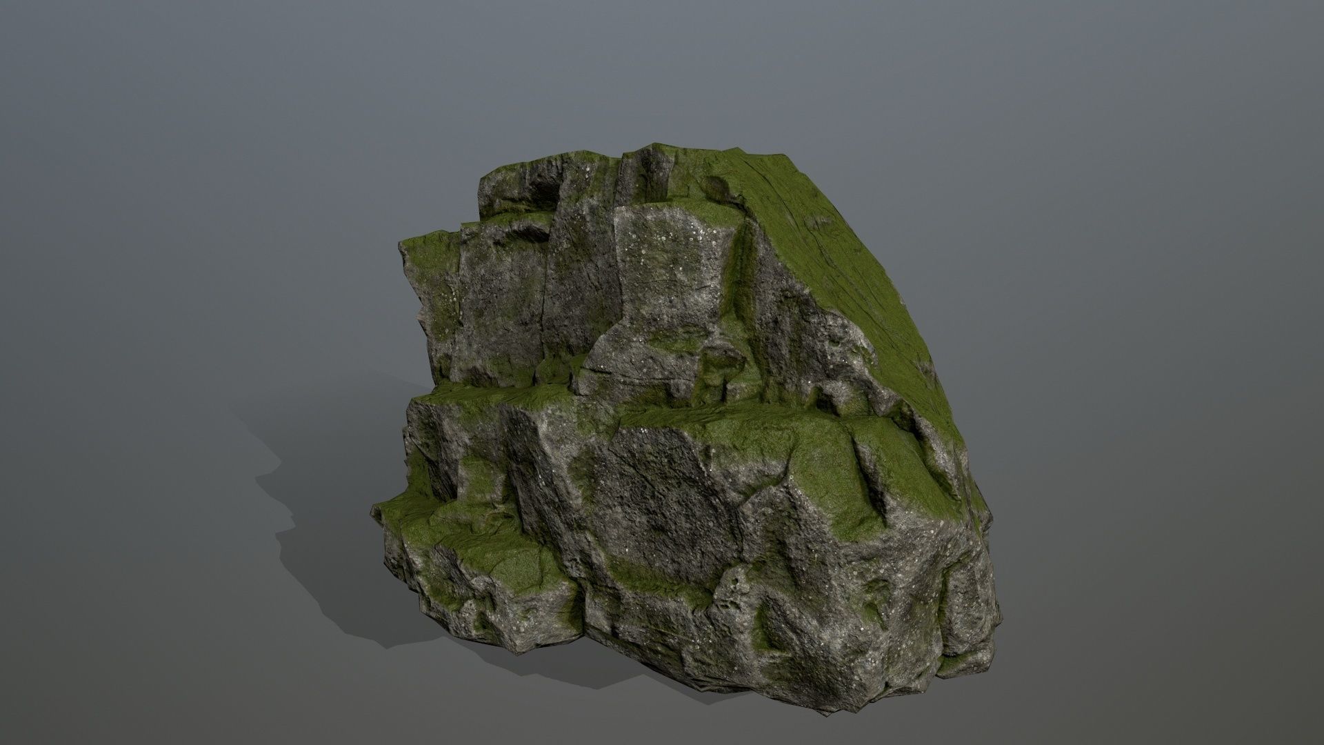 mossy rocks Low-poly 3D model_25