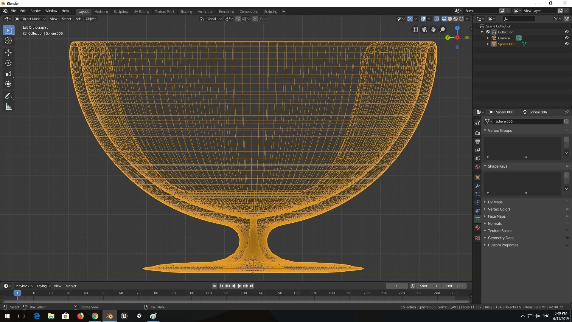 chair on table 3D model_5