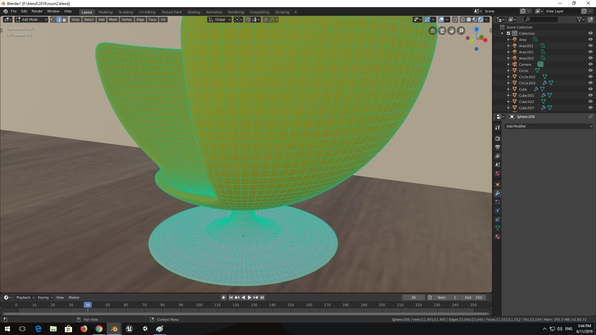 chair on table 3D model_4