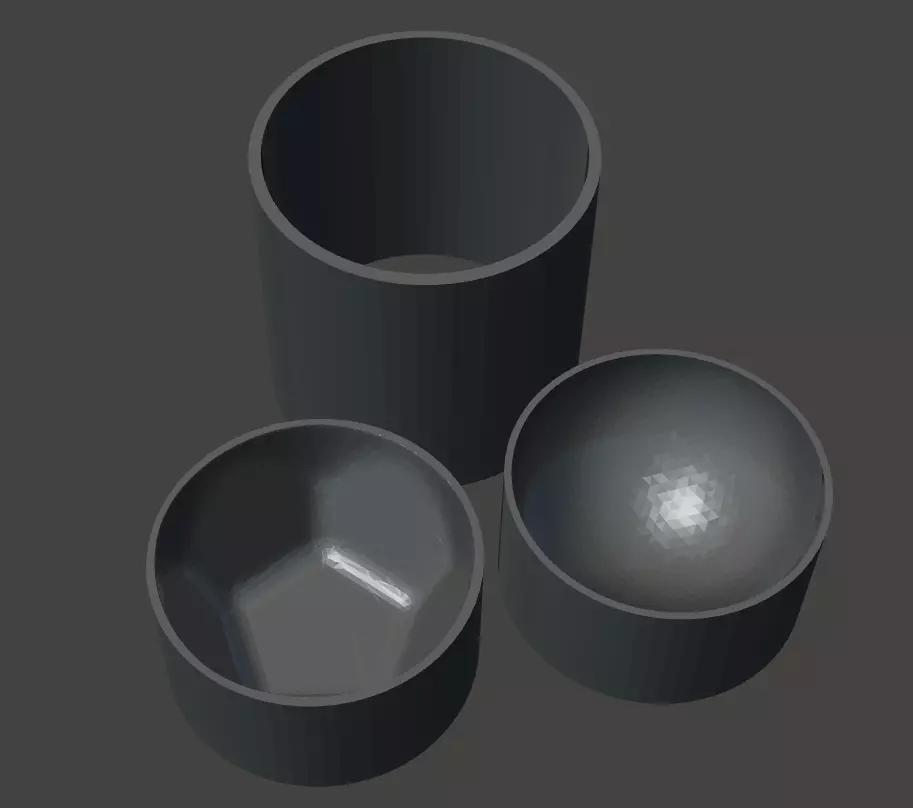 Hex base round bath bomb mould 3D print model