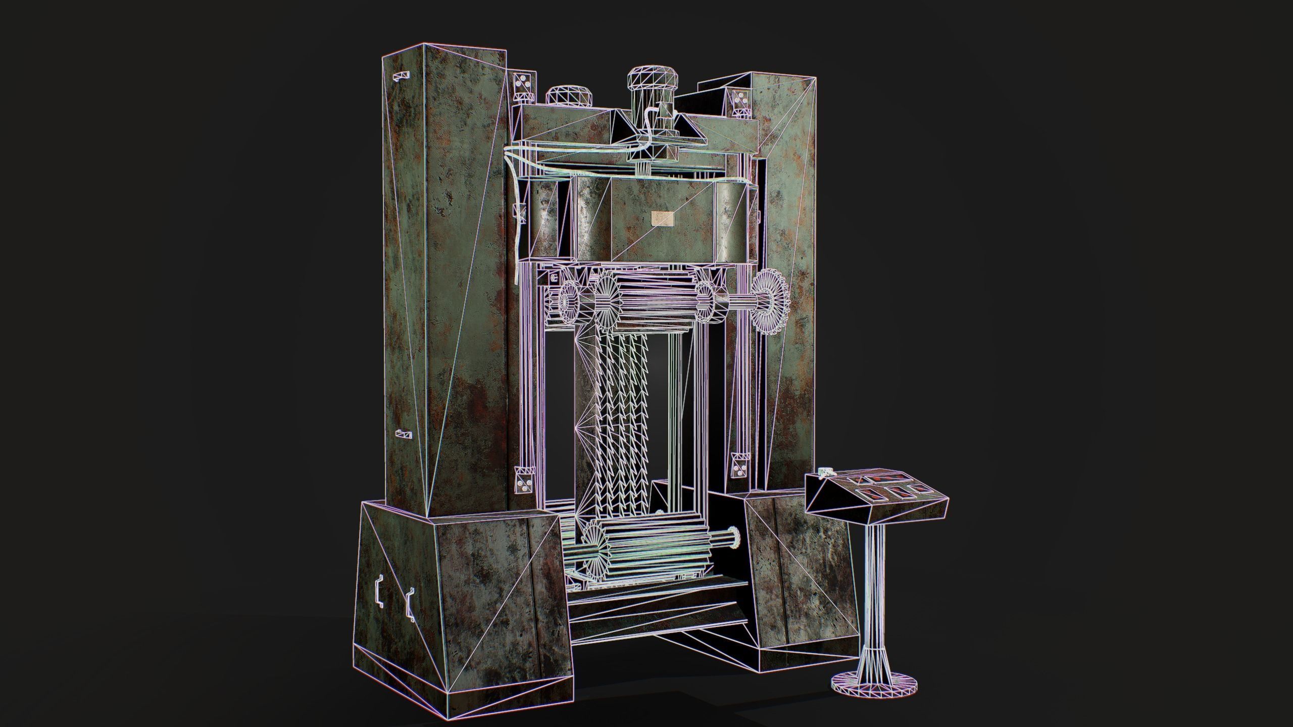 Frame Saw Low-poly 3D model_5