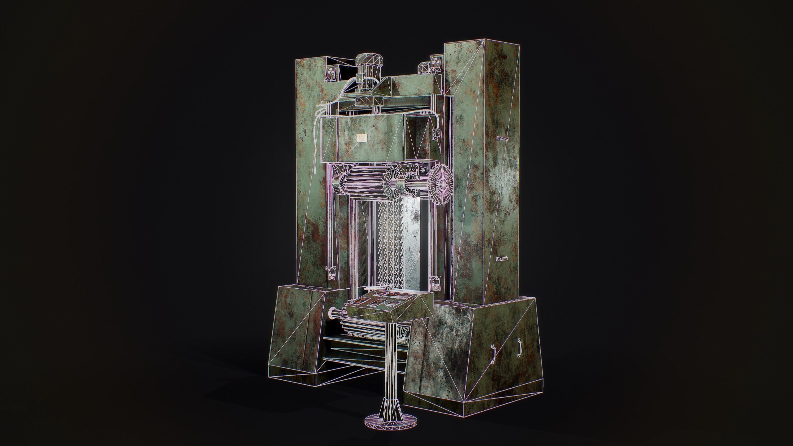 Frame Saw Low-poly 3D model_3