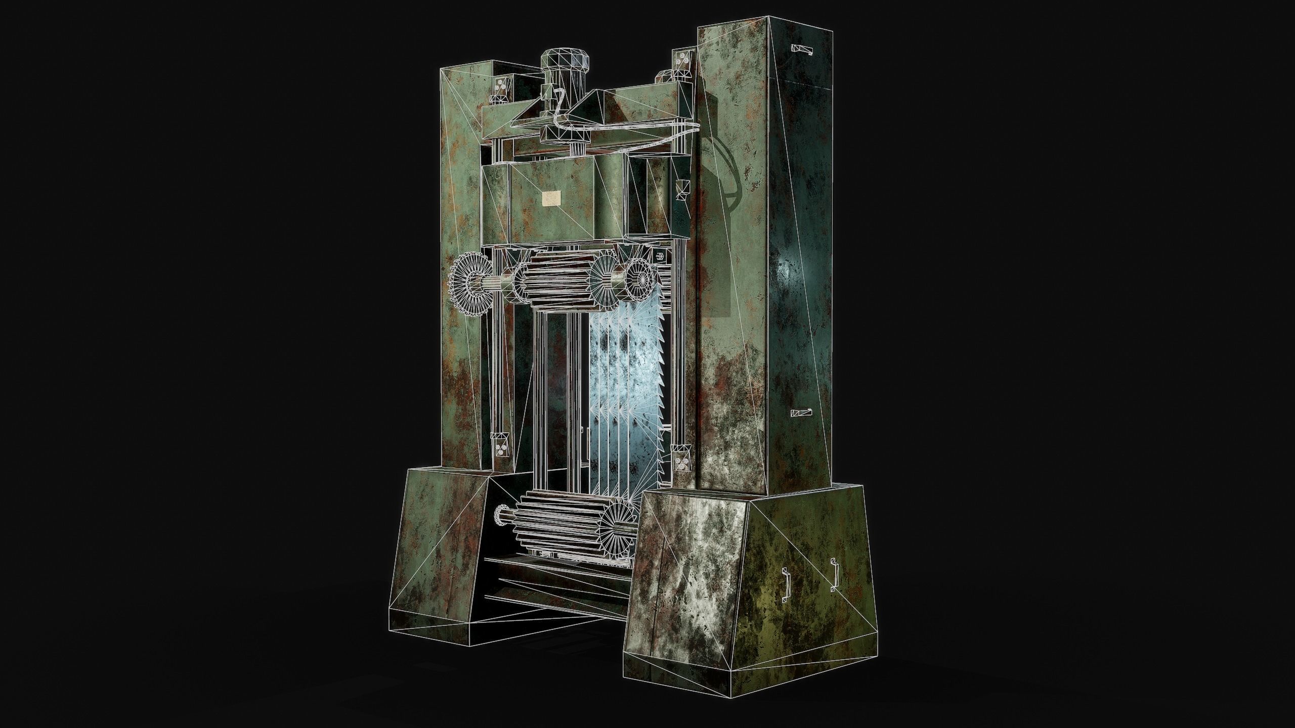 Frame Saw Low-poly 3D model_1