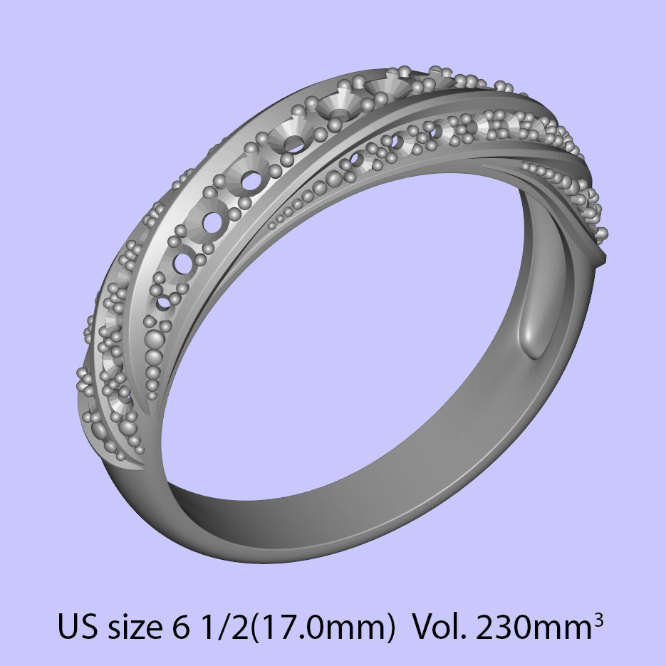 Gem Lines Gold Ring 3D print model_21