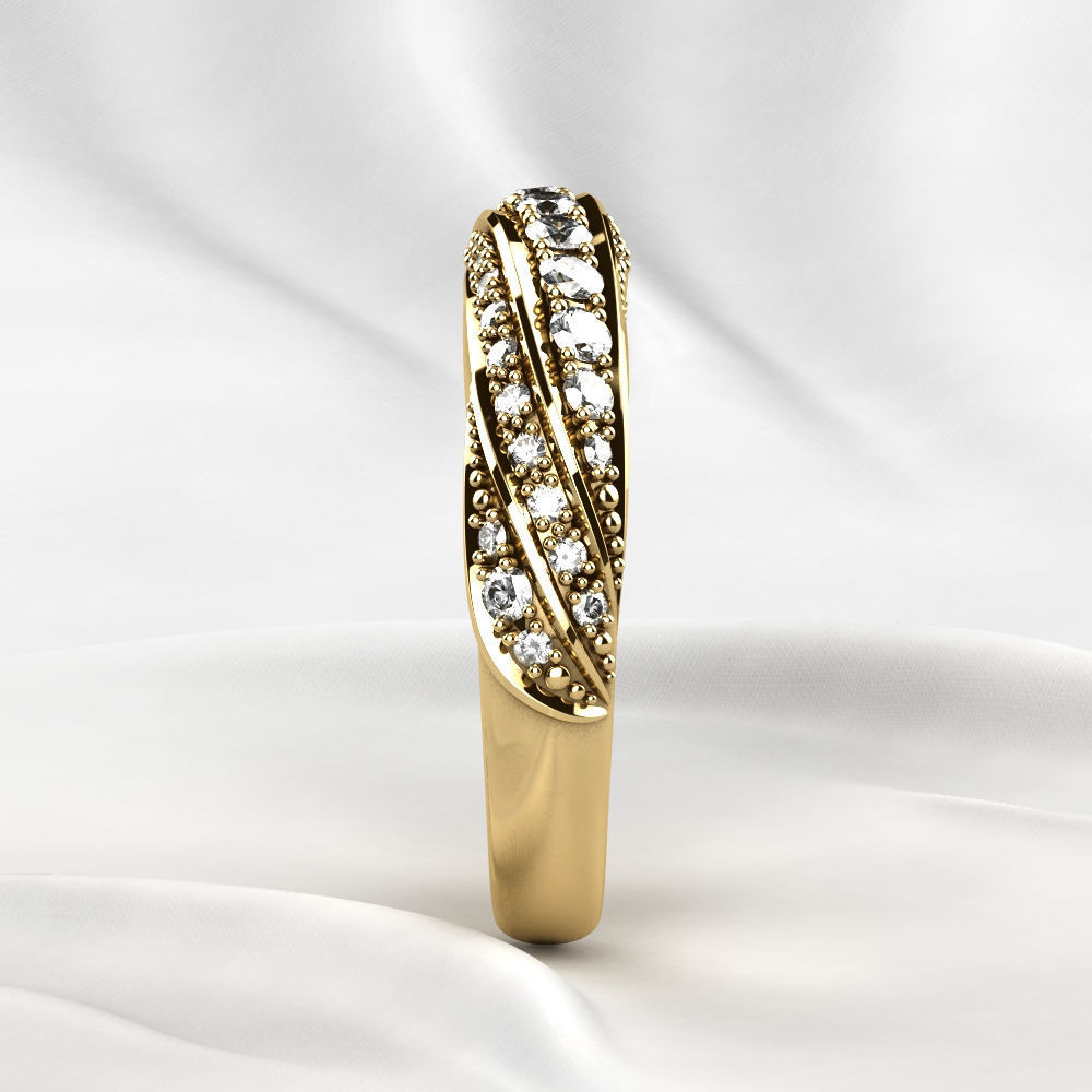 Gem Lines Gold Ring 3D print model_12