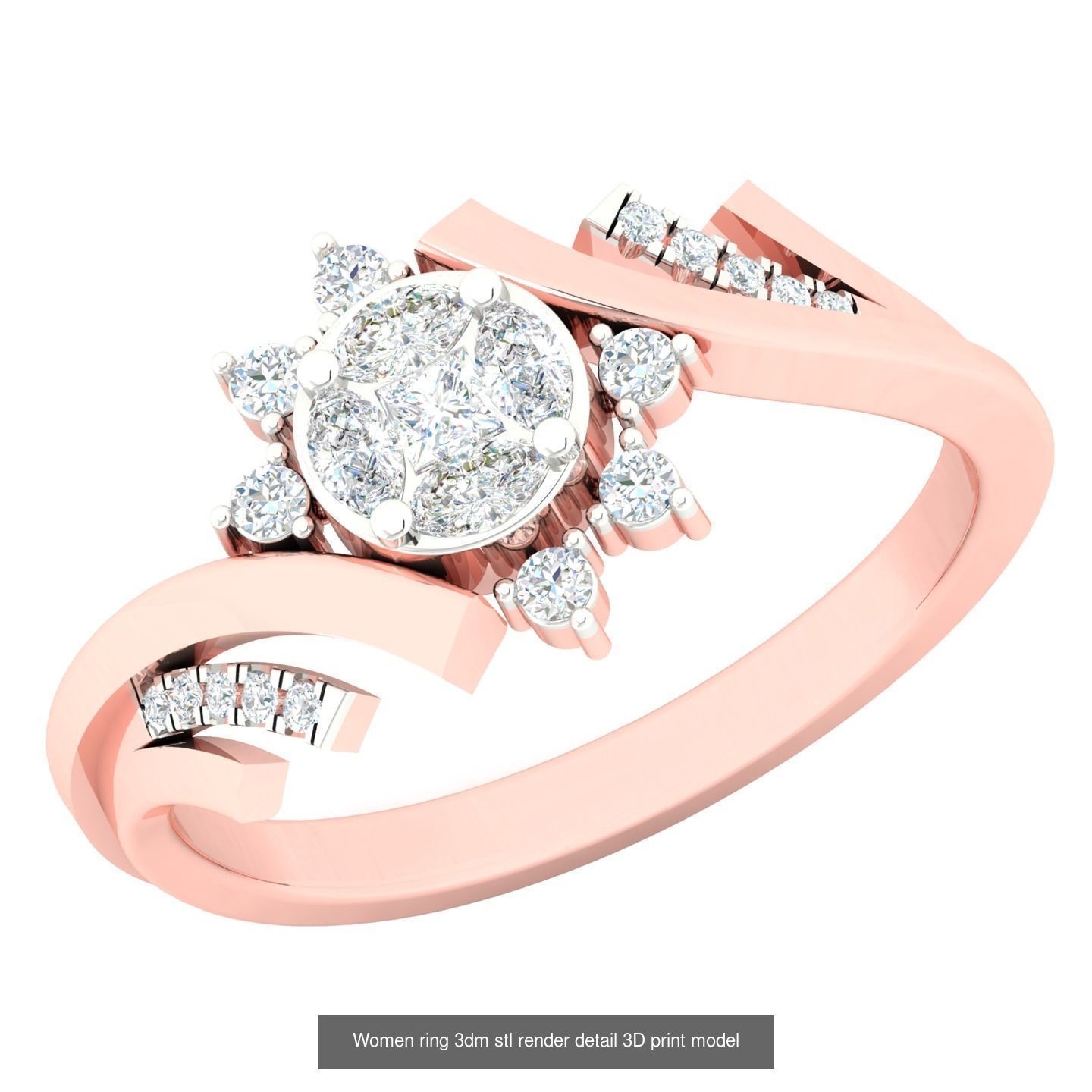 440 engagement wedding women ring 3dm details bulk collection  _143