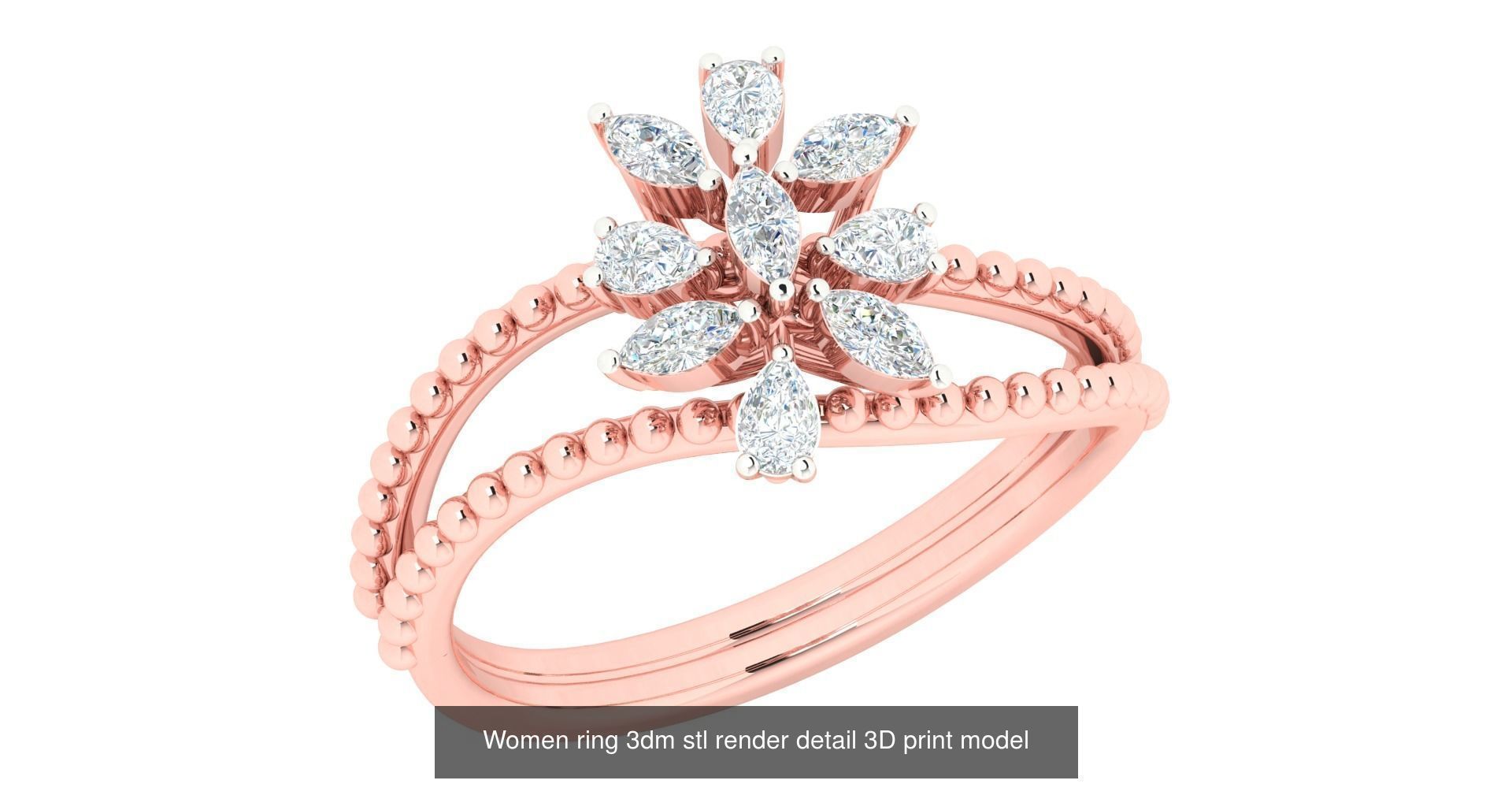 440 engagement wedding women ring 3dm details bulk collection  _125