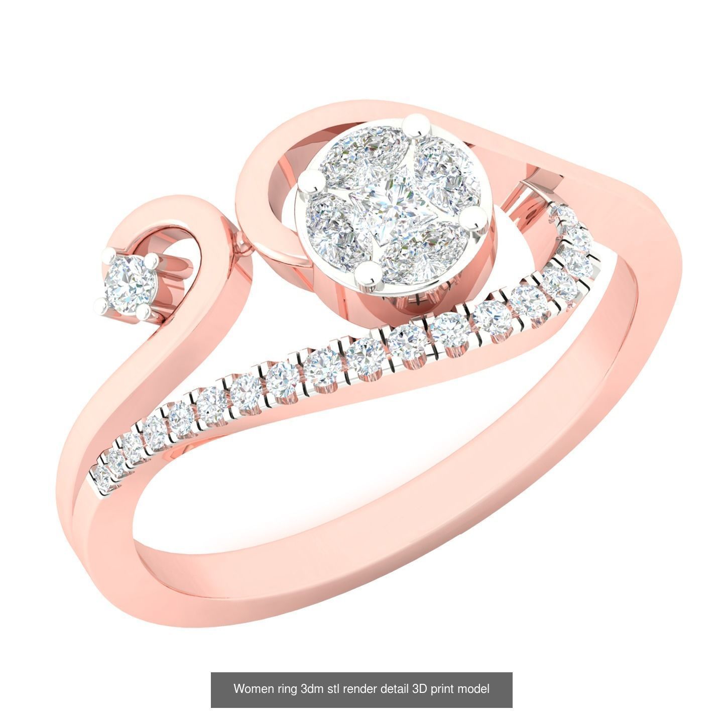 440 engagement wedding women ring 3dm details bulk collection  _144