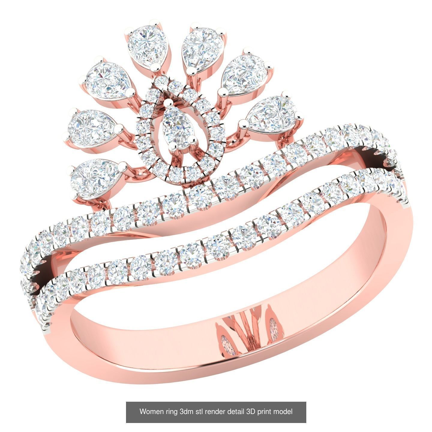440 engagement wedding women ring 3dm details bulk collection  _13