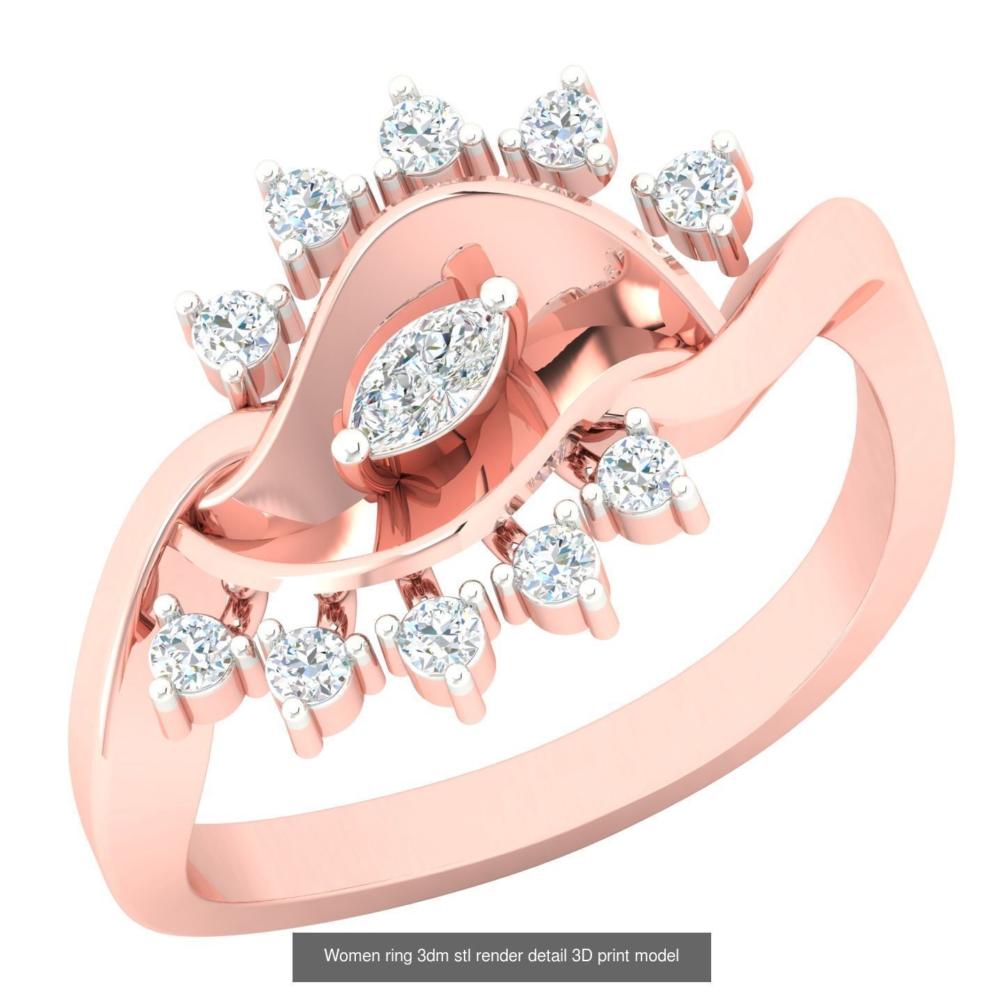 440 engagement wedding women ring 3dm details bulk collection  _149