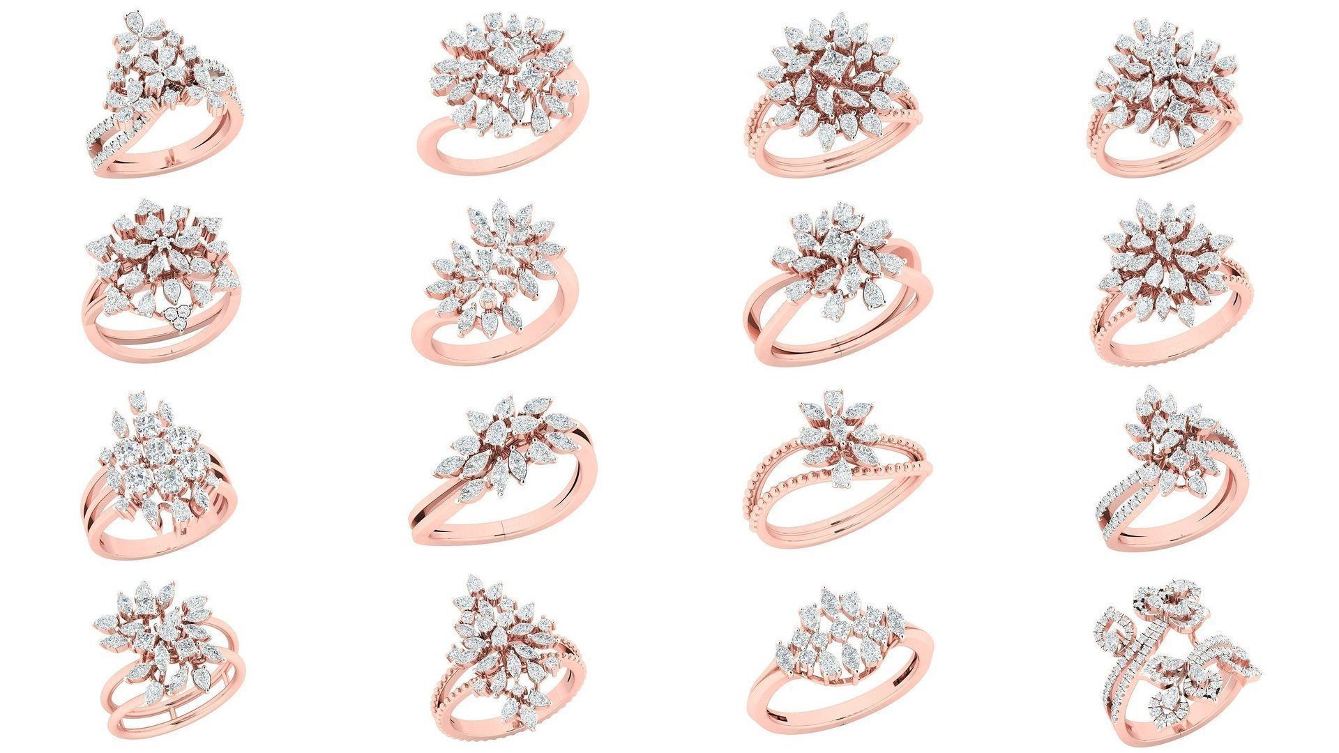 440 engagement wedding women ring 3dm details bulk collection  _1