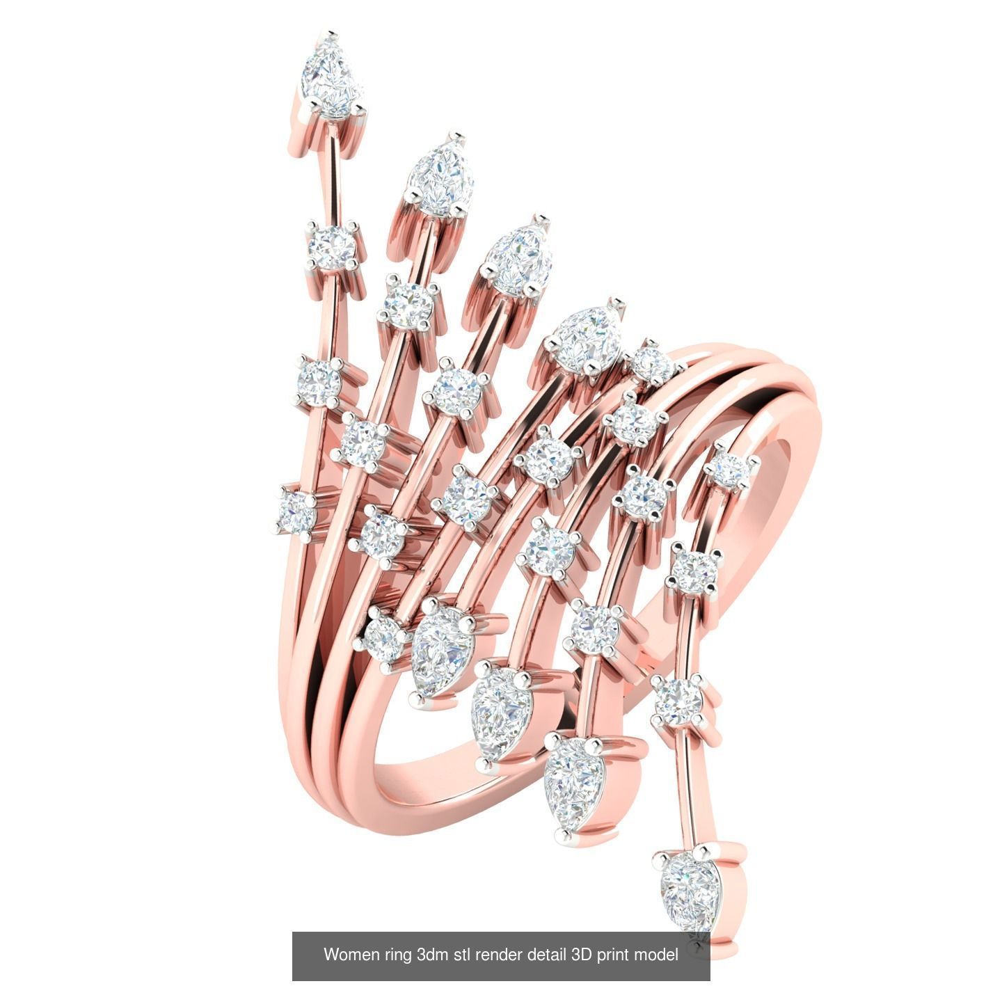 440 engagement wedding women ring 3dm details bulk collection  _97