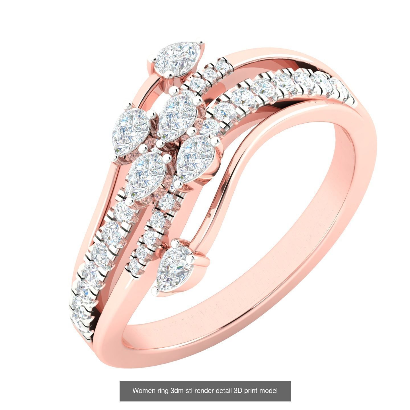 440 engagement wedding women ring 3dm details bulk collection  _78