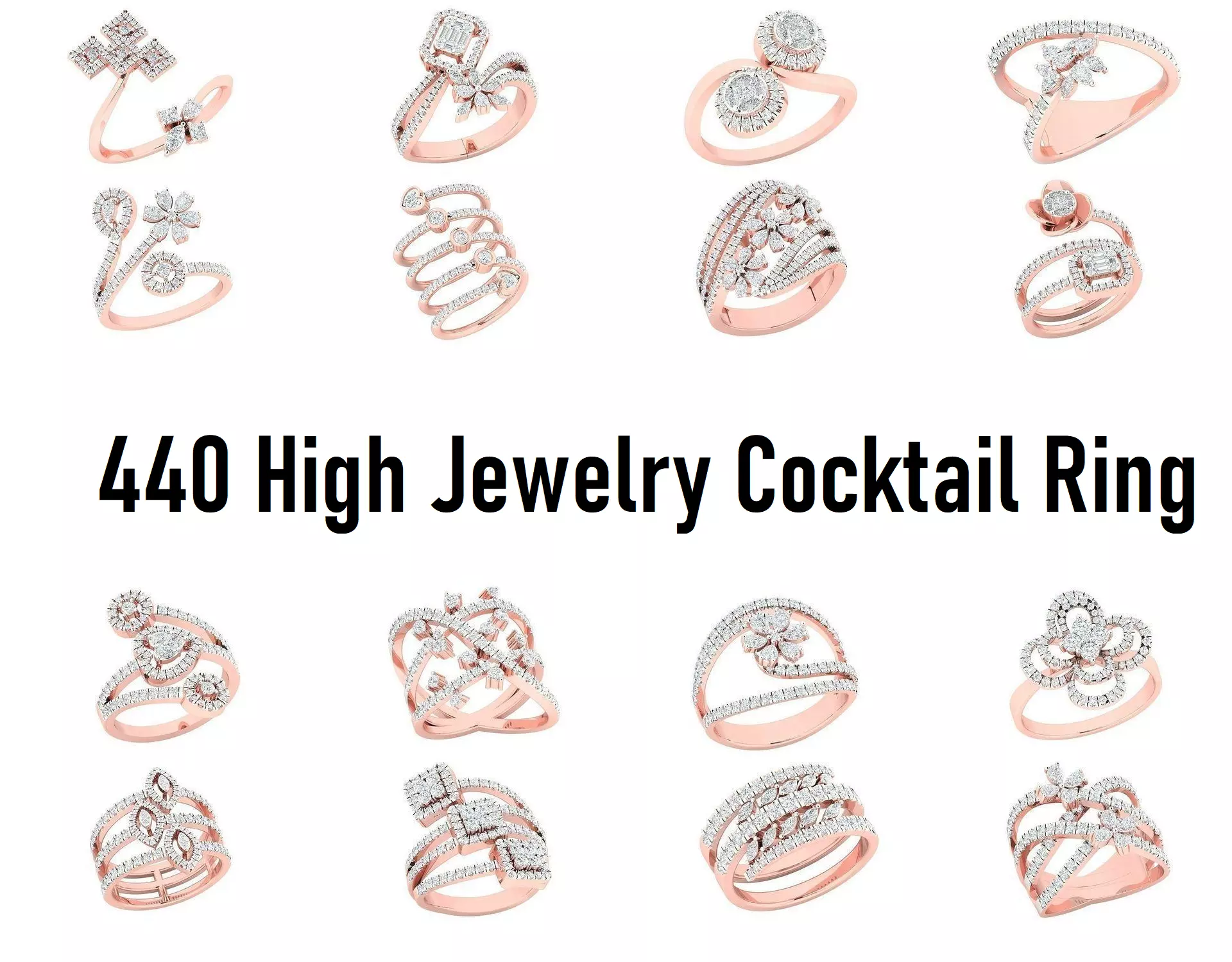 440 engagement wedding women ring 3dm details bulk collection  _0