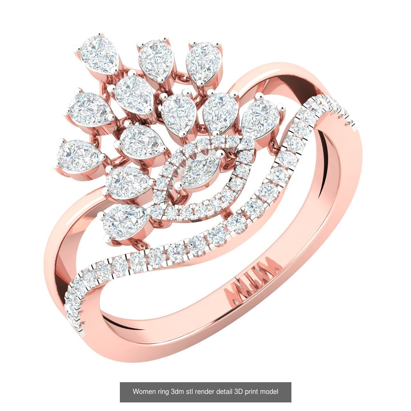 440 engagement wedding women ring 3dm details bulk collection  _10