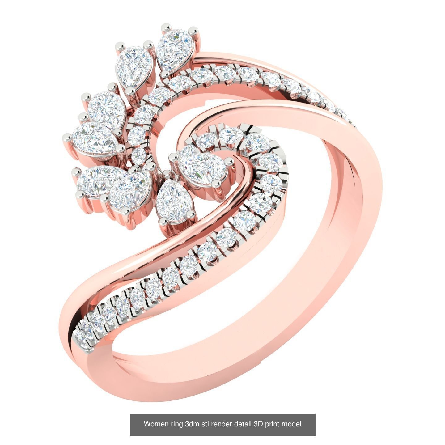 440 engagement wedding women ring 3dm details bulk collection  _2
