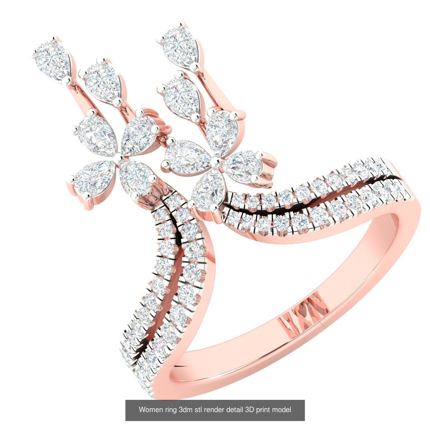 440 engagement wedding women ring 3dm details bulk collection  _45