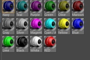16 Color Material 3D model_2