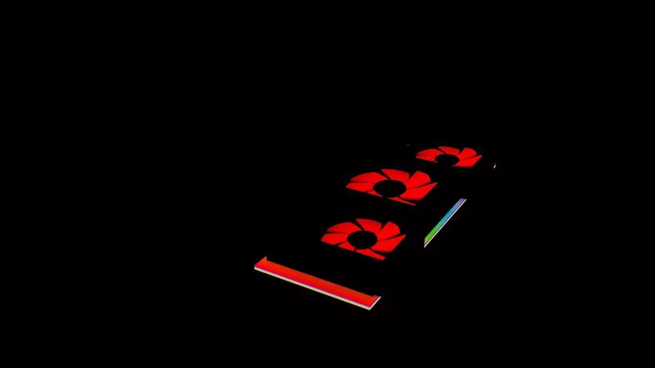 Video card Low-poly 3D model