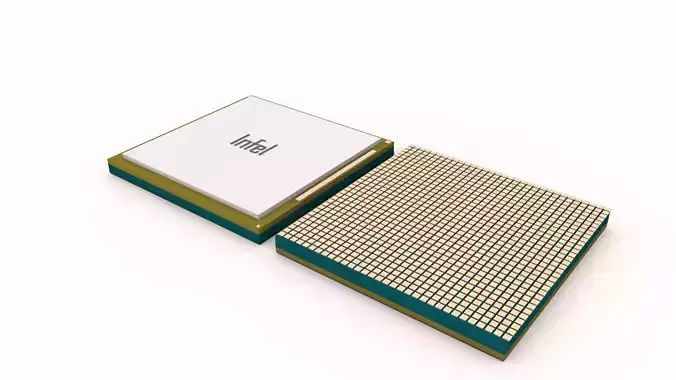 processor intel Low-poly 3D model