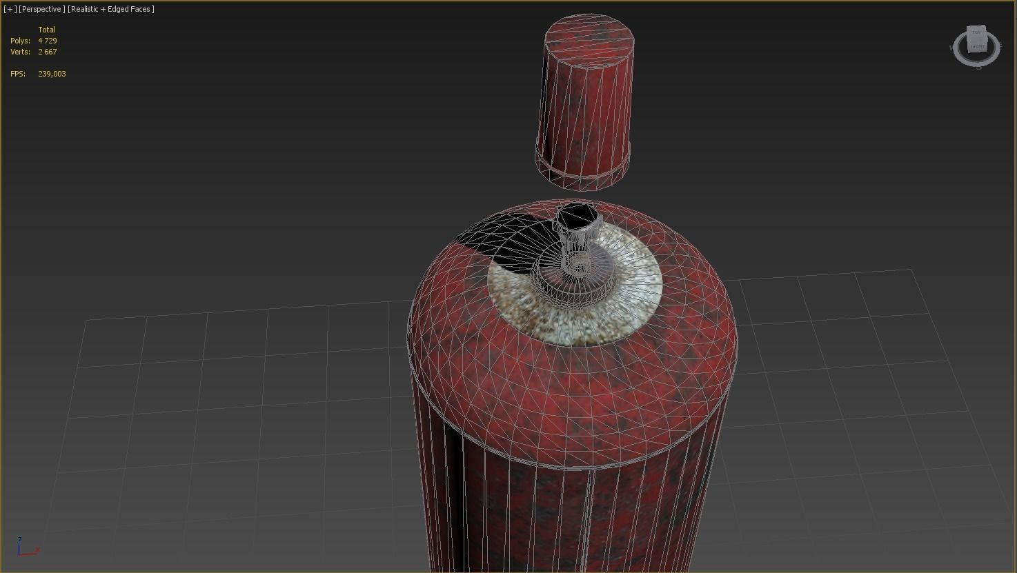 low poly model of a gas cylinder of 34 l and 27 l Free low-poly 3D model_2