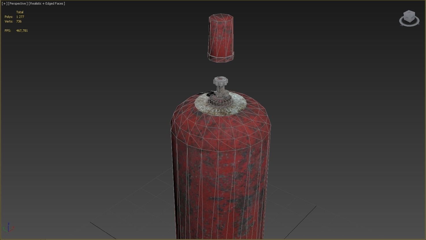 low poly model of a gas cylinder of 34 l and 27 l Free low-poly 3D model_4