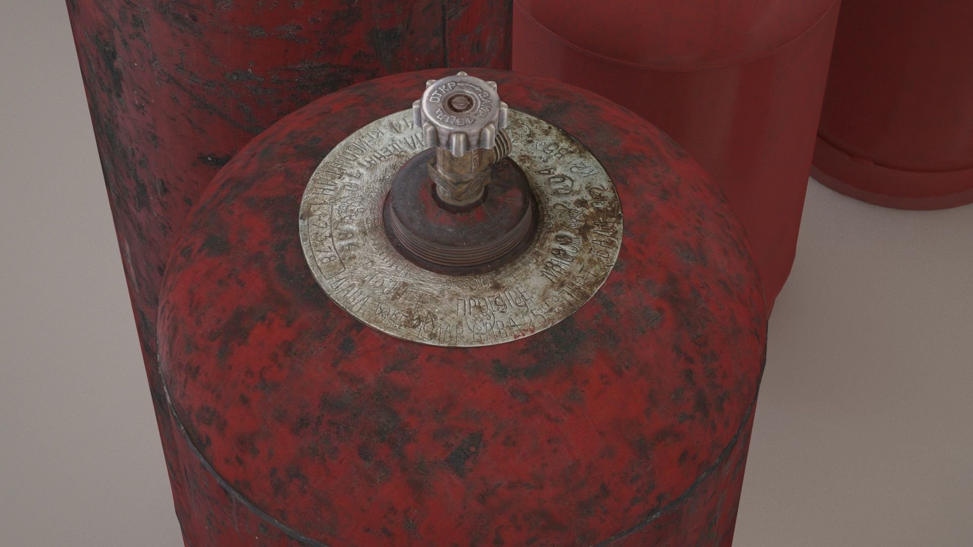 low poly model of a gas cylinder of 34 l and 27 l Free low-poly 3D model_11