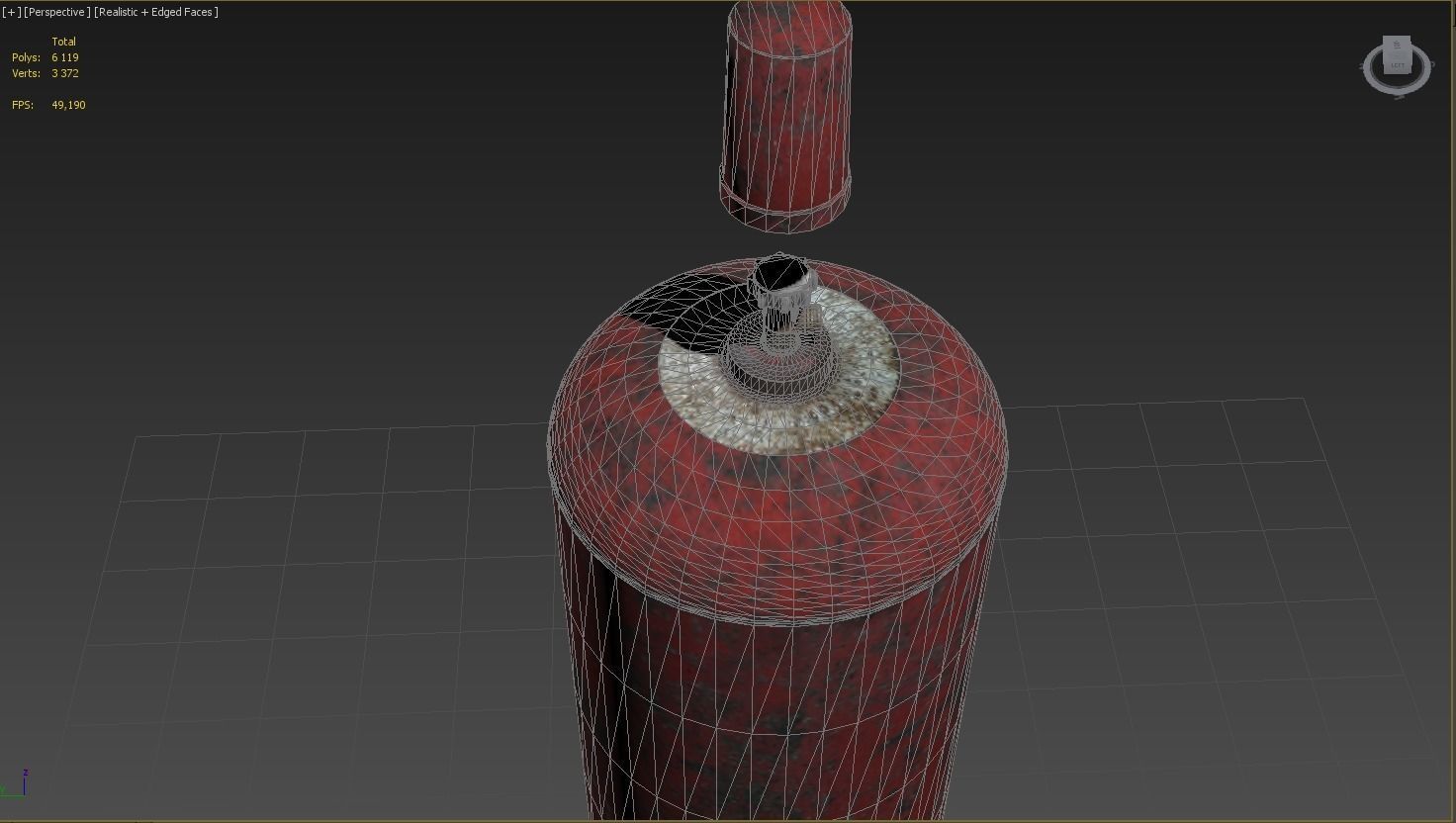 low poly model of a gas cylinder of 34 l and 27 l Free low-poly 3D model_9