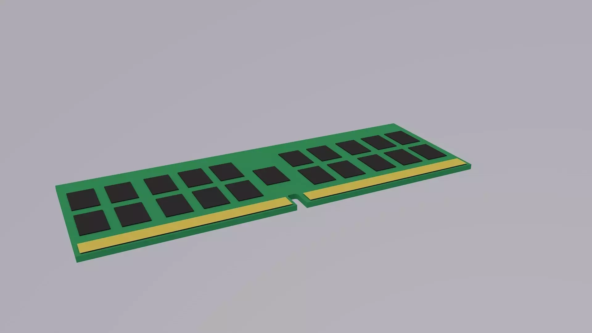 RAM ddr3 Low-poly 3D model_0