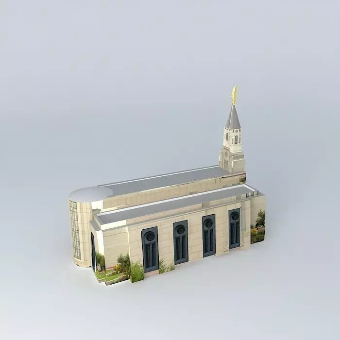 LDS. Temple Boston MassachusettsTemplo Mormon. 100 th. operat... Free 3D model