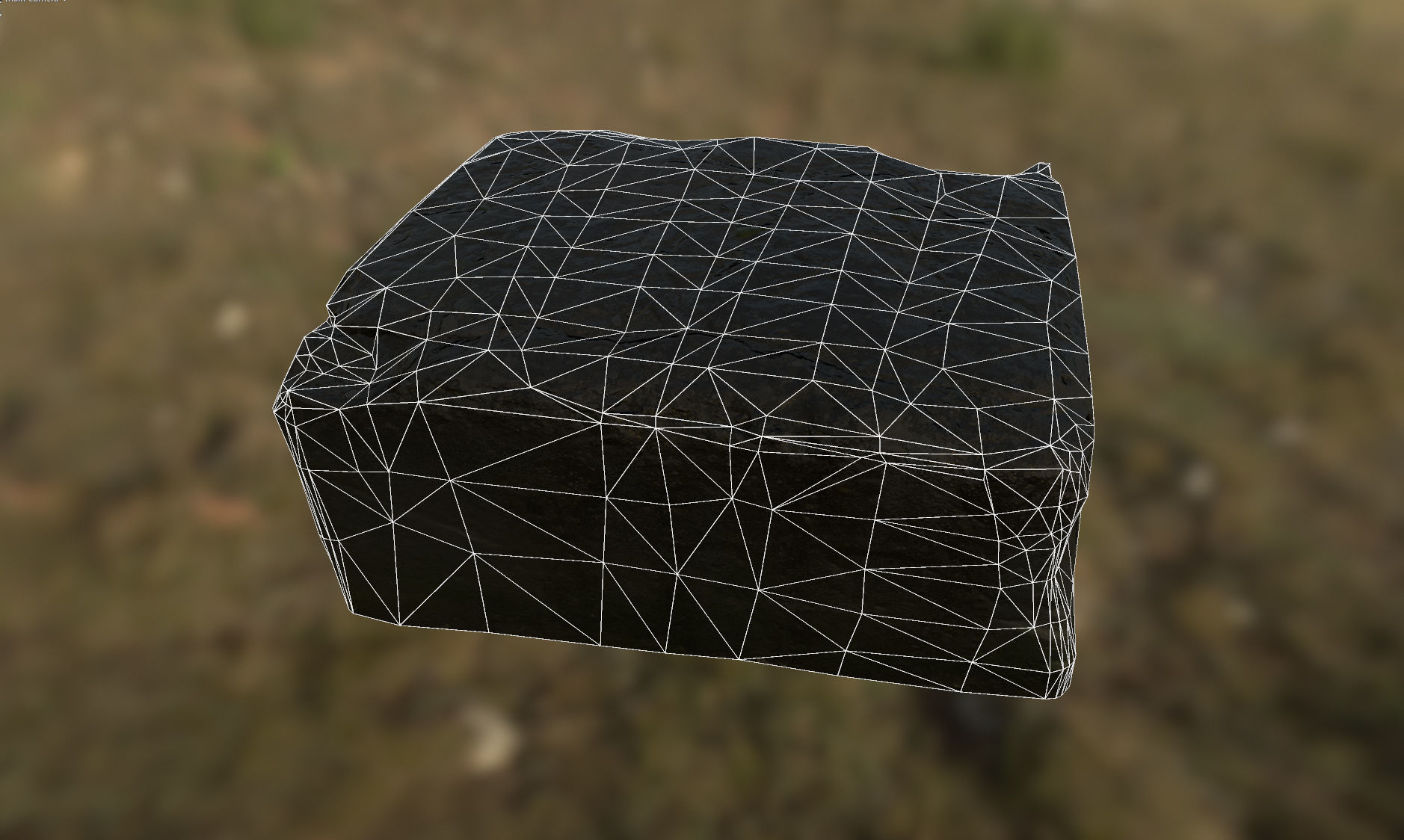 Old Concrete Block Low-poly 3D model_4