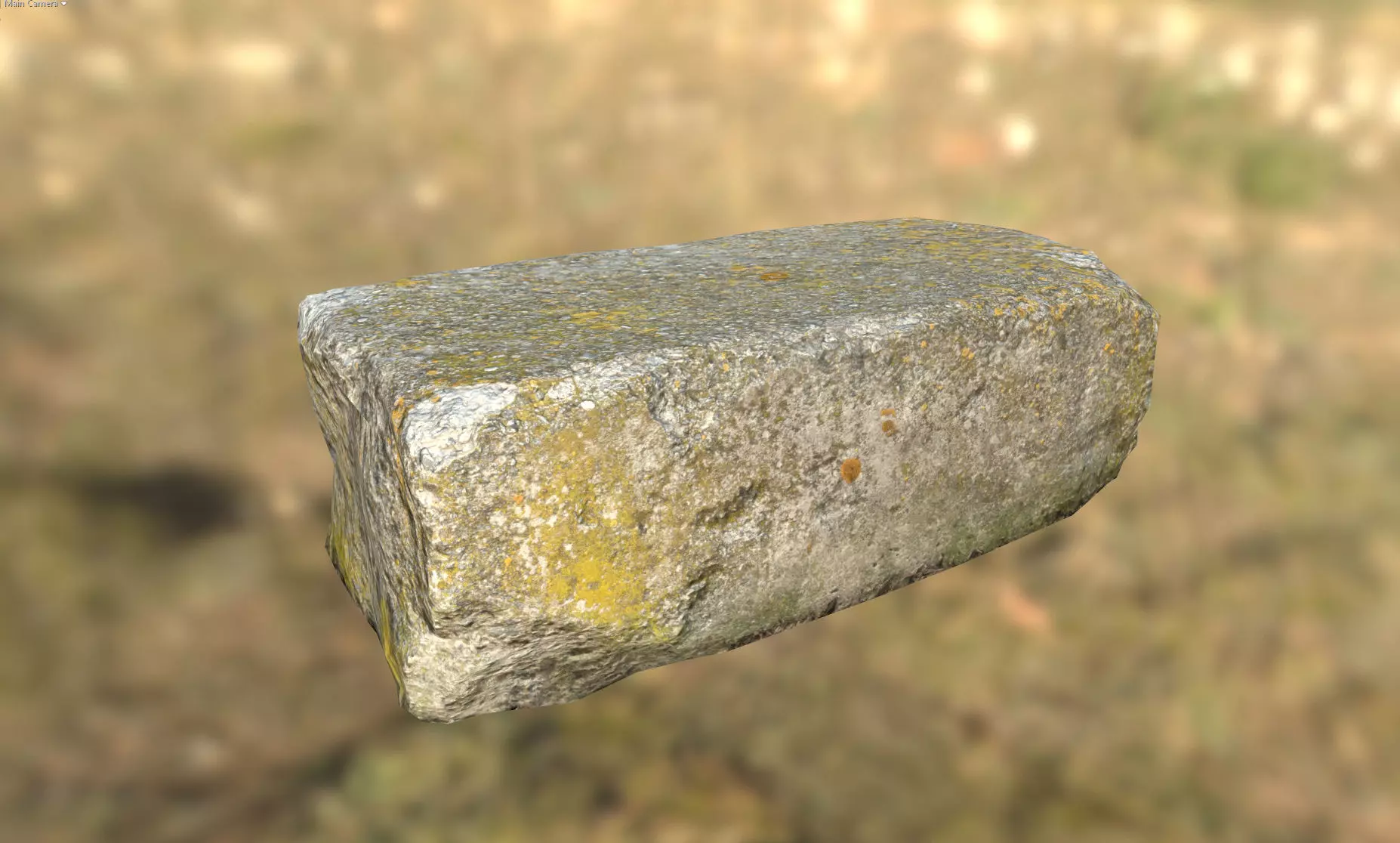 Old Concrete Block Low-poly 3D model