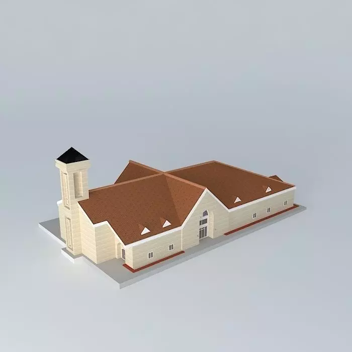 LDS. Centro de Reunion Mormon, Capilla Normandie , Los Angele... Free 3D model