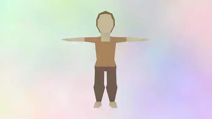 LowPoly Character         Man with shirt and trousers