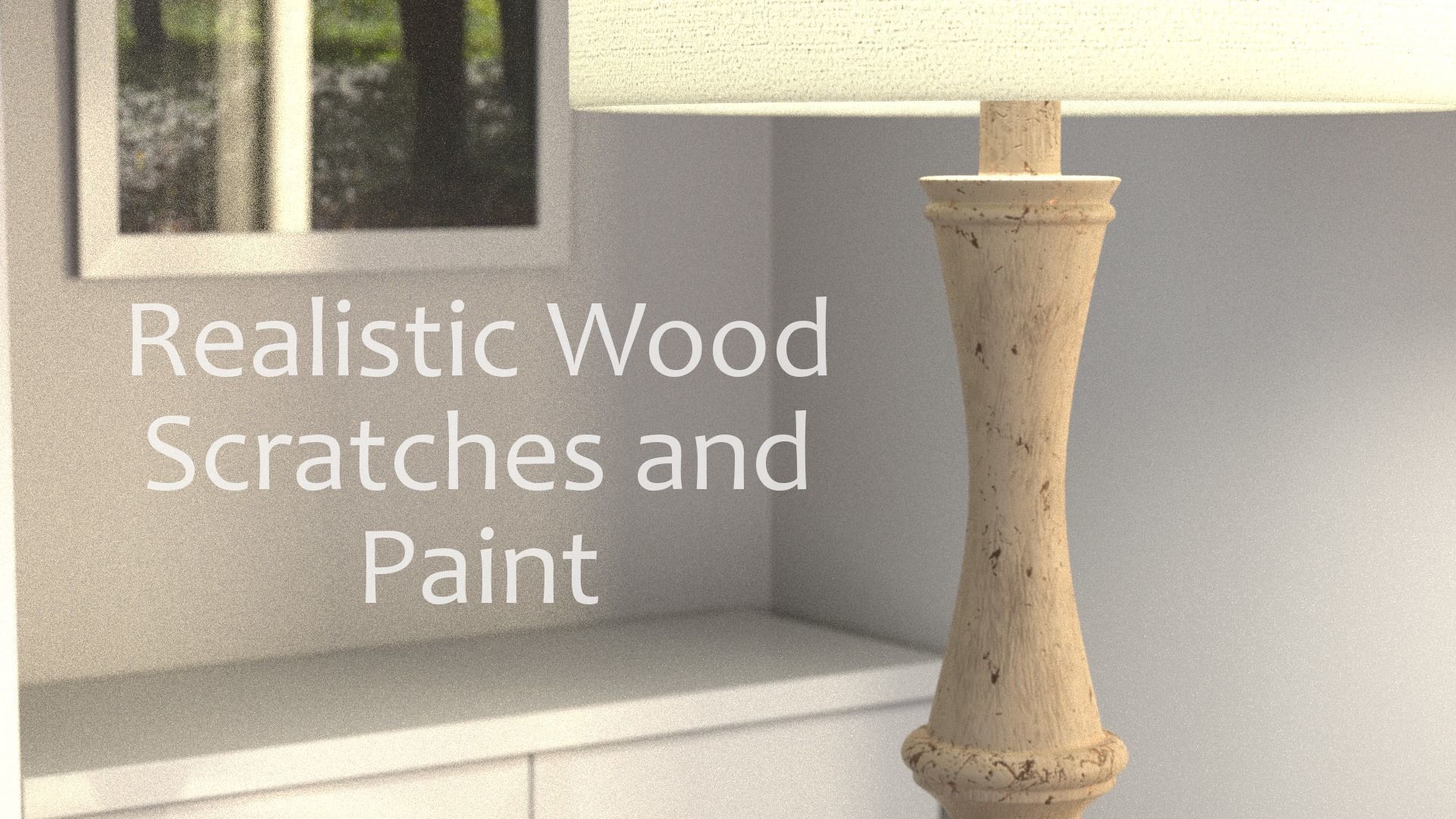 Wooden Floor Lamp 3D model_4