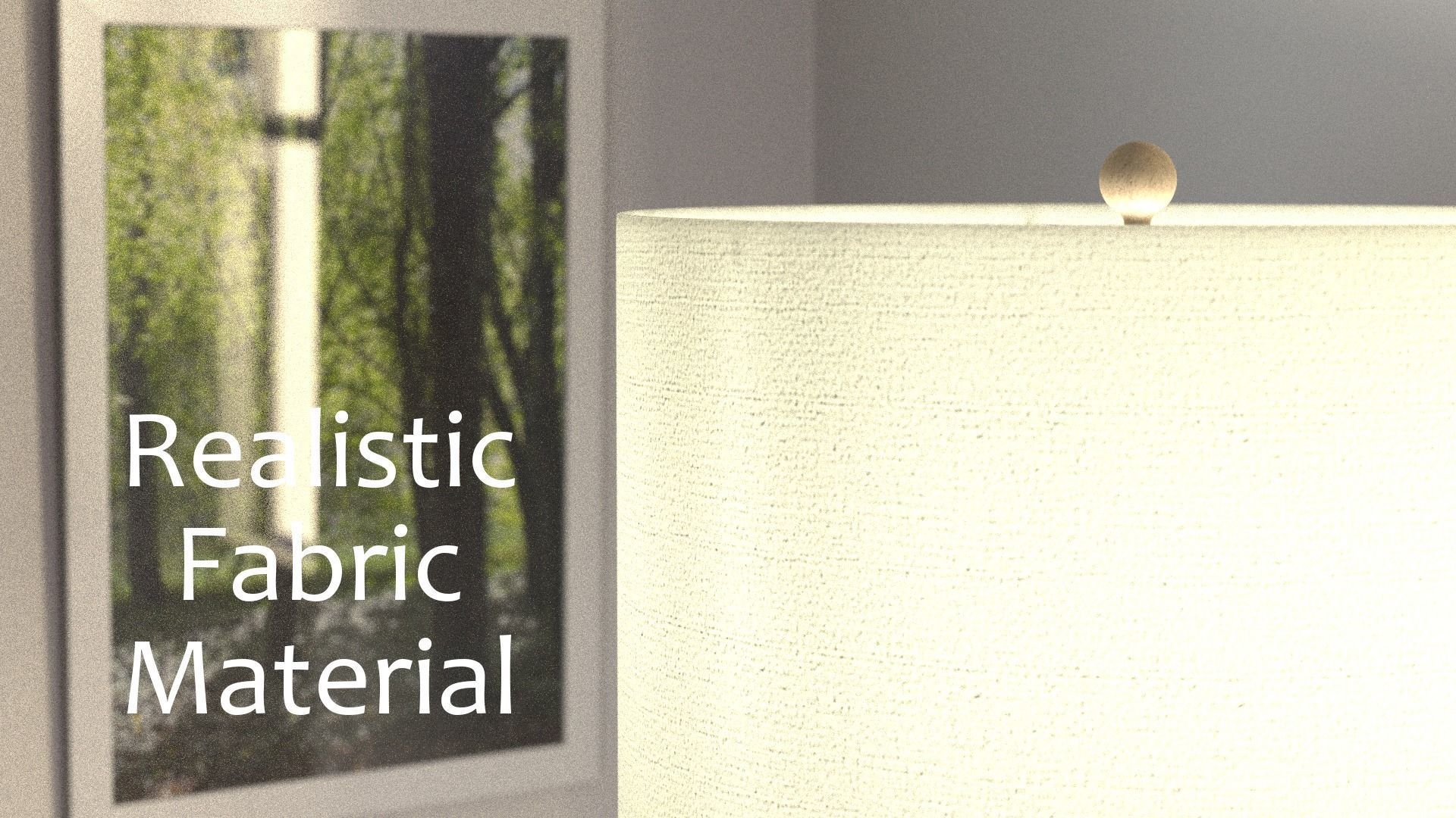 Wooden Floor Lamp 3D model_3