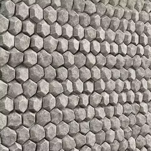Panel stone hexagon
