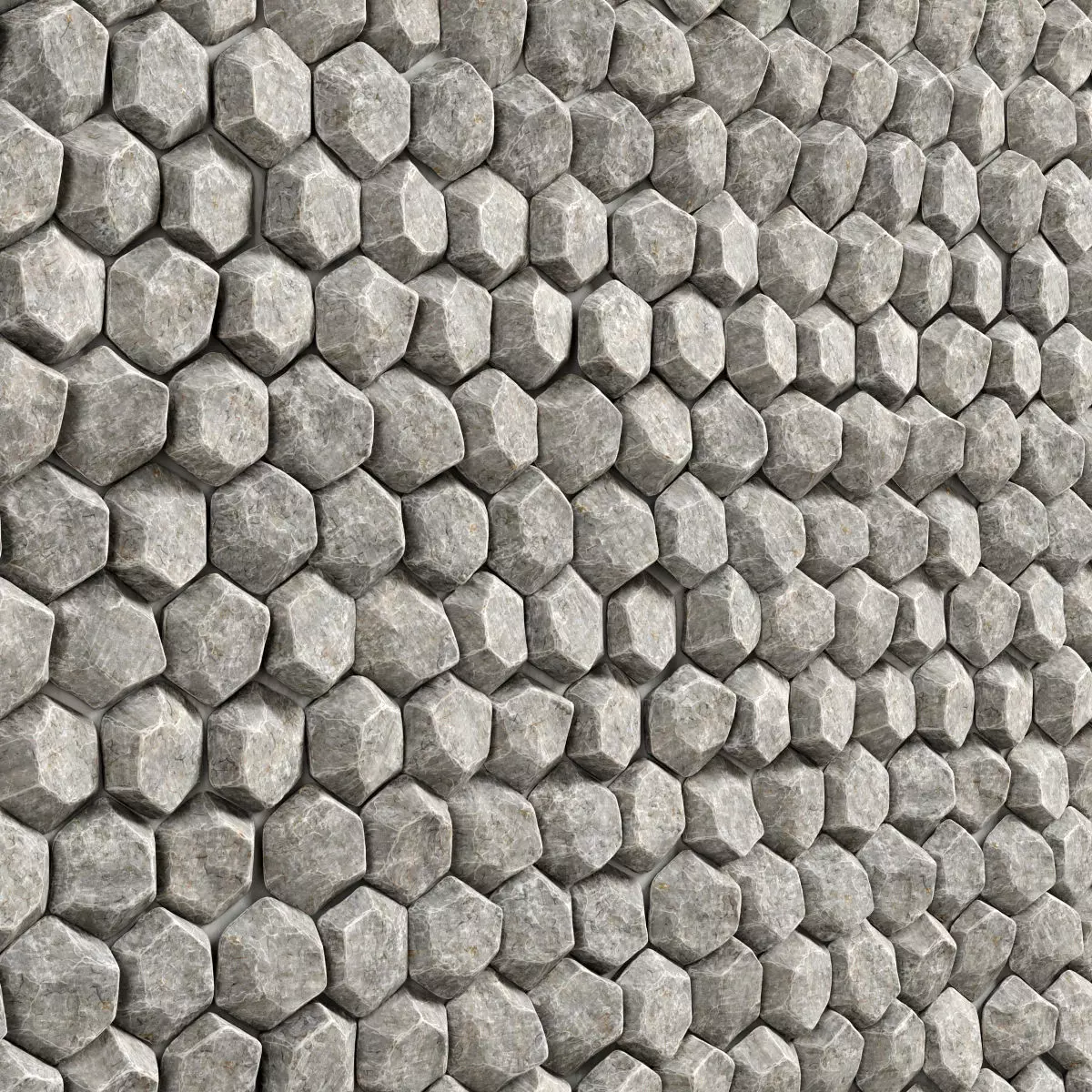 Panel stone hexagon 3D model_0