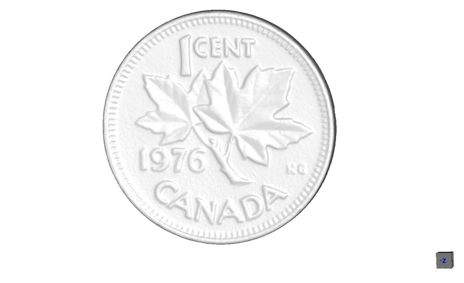 CANADA 1 CENT COIN Free 3D model_0