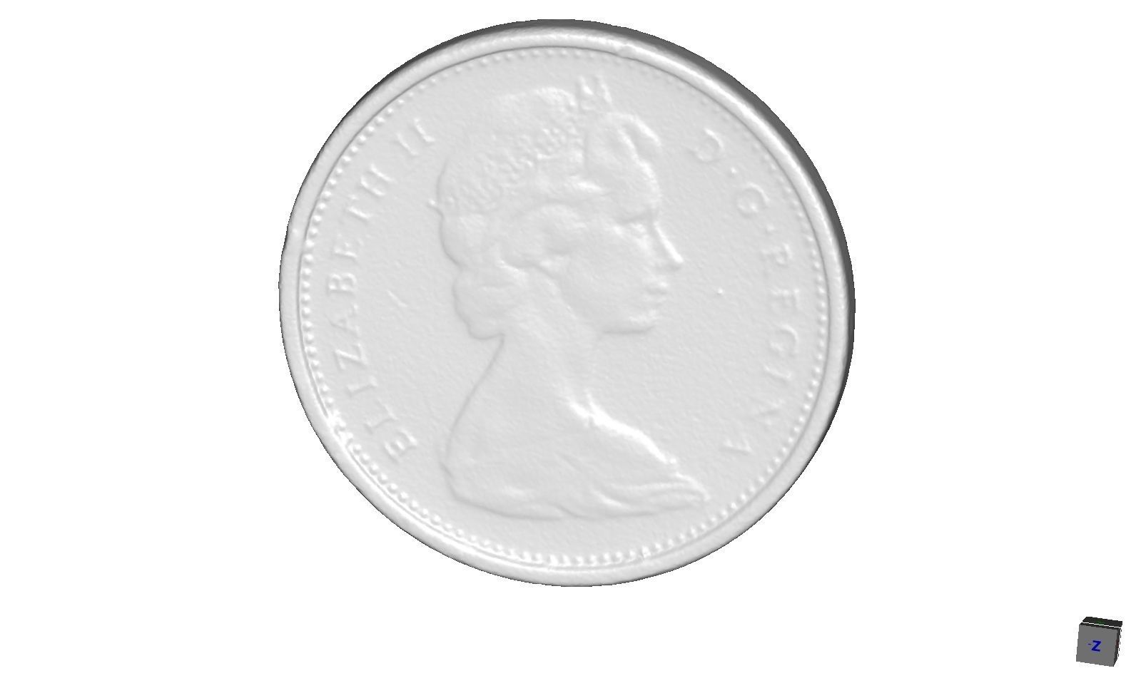 CANADA 1 CENT COIN Free 3D model_2