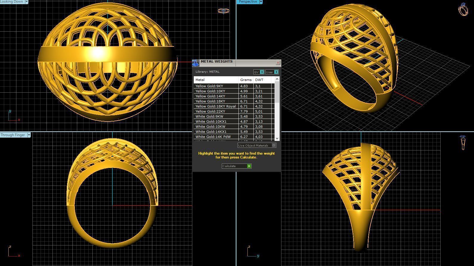 ring gold 3D model_1