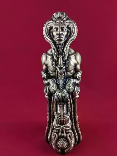 Shaman bronze statue of humanoid figure 3D print model