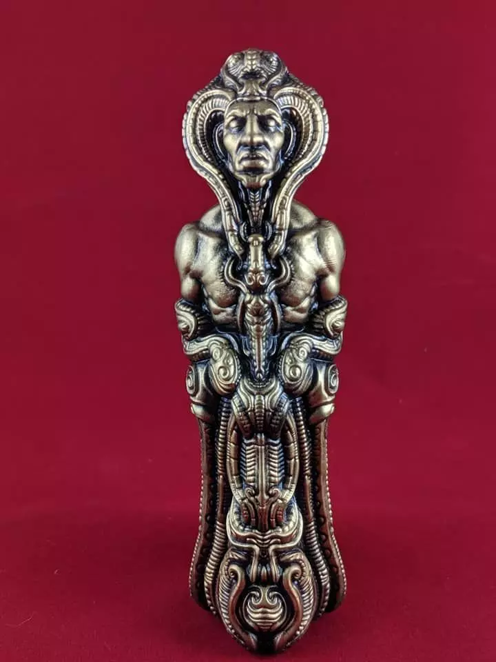 Shaman bronze statue of humanoid figure 3D print model