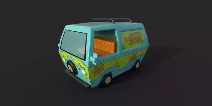 Scooby Doo van Low-poly 3D model